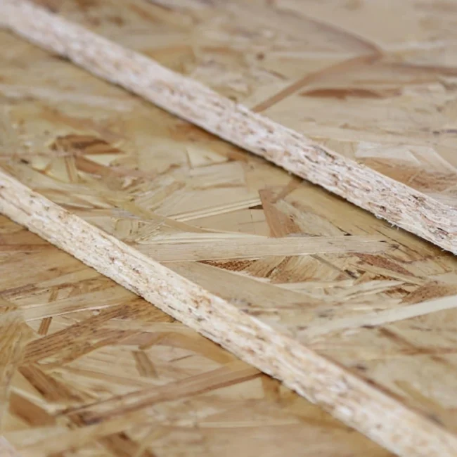 18mm OSB boards stacked on top of each other